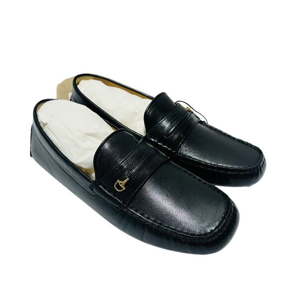 Gucci Half Horsebit Driver Loafers Size 8/US 8.5  Black Leather Shoes NIB - Picture 1 of 11